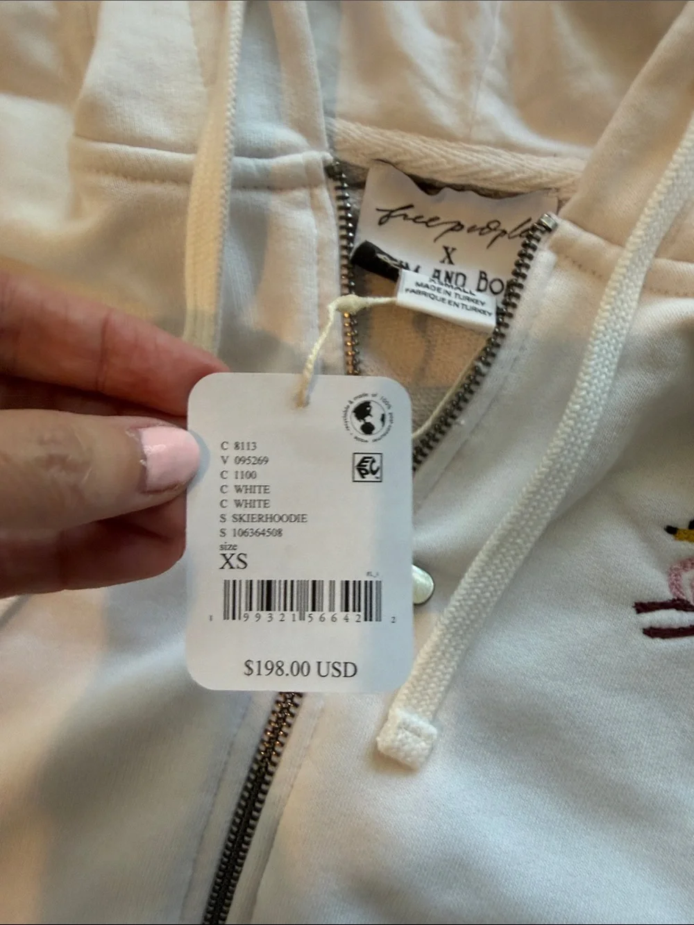 Free People x Denim & Bone Skier Zip Up Hoodie